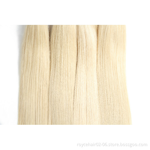 Colored Ombre 613 Blonde Raw Indian Human Hair Extensions Straight Hair Bundles With Lace Frontal Closure